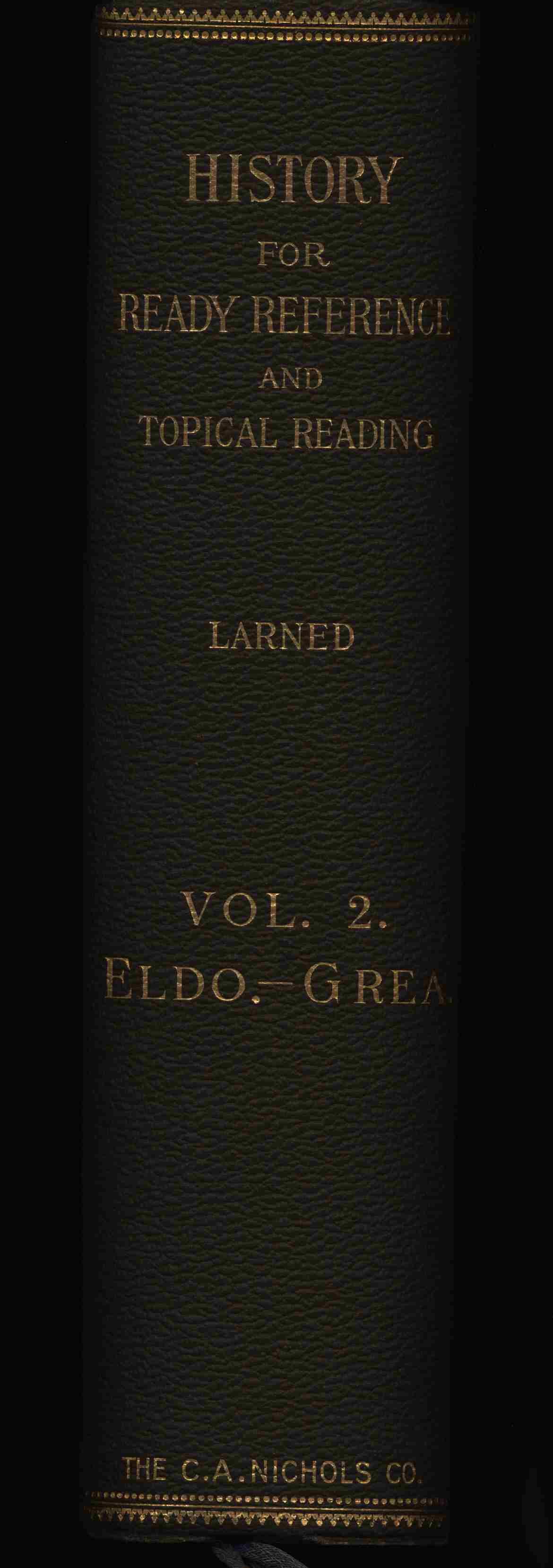 History for Ready Reference by J. N. Larned, Volume 1 of 6
